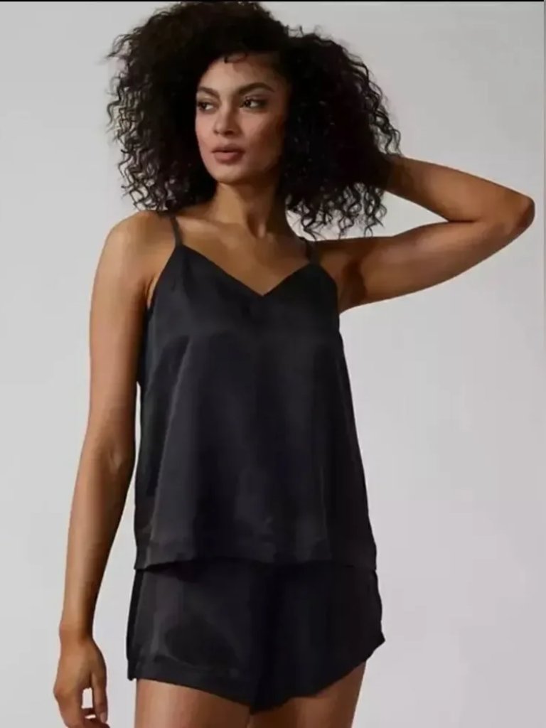 Athleta Calm Cool Cami Top In Black Size M Nwt
